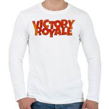 PRINTFASHION Victory Royale - Férfi hosszú ujjú póló - Fehér férfi póló