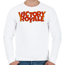 PRINTFASHION Victory Royale - Férfi pulóver - Fehér férfi pulóver, kardigán