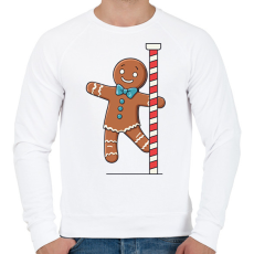 PRINTFASHION Vidám mézeskalács - Férfi pulóver - Fehér