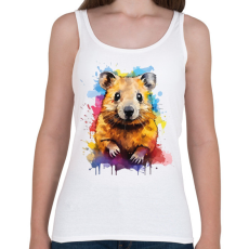 PRINTFASHION Vidám quokka - Női atléta - Fehér