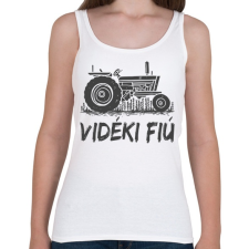 PRINTFASHION Vidéki fiú - Női atléta - Fehér női trikó