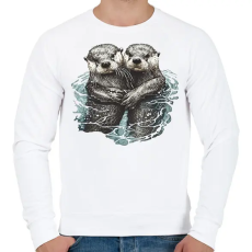 PRINTFASHION Vidrák - Férfi pulóver - Fehér