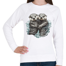 PRINTFASHION Vidrák - Női pulóver - Fehér női pulóver, kardigán