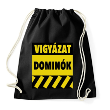 PRINTFASHION Vigyázat dominók! - Sportzsák, Tornazsák - Fekete tornazsák