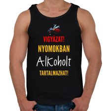 PRINTFASHION Vigyázat! - Férfi atléta - Fekete atléta, trikó