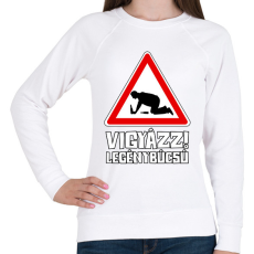 PRINTFASHION Vigyázz Legénybúcsú - Női pulóver - Fehér