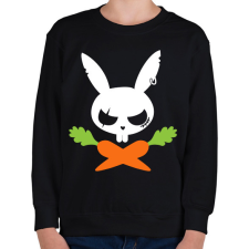 PRINTFASHION Vigyázz! Nyuszi! - Gyerek pulóver - Fekete gyerek pulóver, kardigán