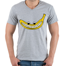 PRINTFASHION Vigyorgó banán - Férfi V-nyakú póló - Sport szürke férfi póló