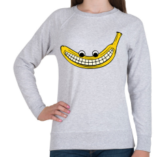PRINTFASHION Vigyorgó banán - Női pulóver - Sport szürke