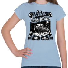 PRINTFASHION Vihar után - Női póló - Világoskék női póló