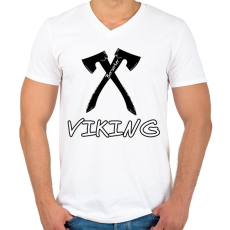PRINTFASHION viking - Berserker - Férfi V-nyakú póló - Fehér