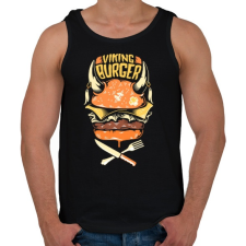 PRINTFASHION Viking Burger - Férfi atléta - Fekete atléta, trikó