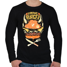 PRINTFASHION Viking Burger - Férfi hosszú ujjú póló - Fekete