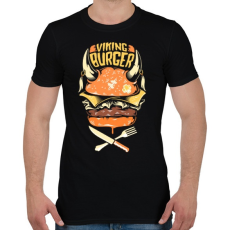 PRINTFASHION Viking Burger - Férfi póló - Fekete