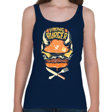 PRINTFASHION Viking Burger - Női atléta - Sötétkék