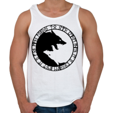 PRINTFASHION Viking farkasok - Férfi atléta - Fehér