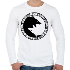 PRINTFASHION Viking farkasok - Férfi hosszú ujjú póló - Fehér