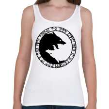 PRINTFASHION Viking farkasok - Női atléta - Fehér női trikó