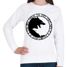 PRINTFASHION Viking farkasok - Női pulóver - Fehér