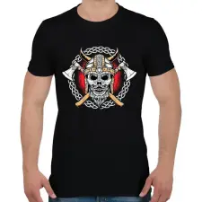 PRINTFASHION viking - Férfi póló - Fekete férfi póló