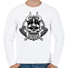 PRINTFASHION Viking  - Férfi pulóver - Fehér