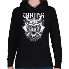 PRINTFASHION viking - Női kapucnis pulóver - Fekete