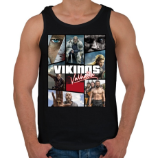 PRINTFASHION Vikingek - Férfi atléta - Fekete