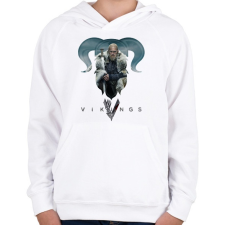 PRINTFASHION Vikings - Gyerek kapucnis pulóver - Fehér gyerek pulóver, kardigán