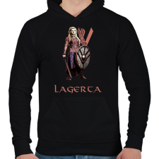 PRINTFASHION vikings-lagerta - Férfi kapucnis pulóver - Fekete férfi pulóver, kardigán