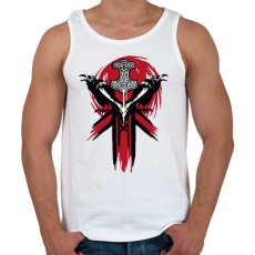 PRINTFASHION Vikings logo - Férfi atléta - Fehér
