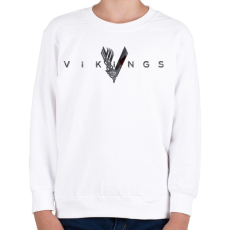 PRINTFASHION Vikings logo - Gyerek pulóver - Fehér