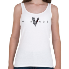 PRINTFASHION Vikings logo - Női atléta - Fehér női trikó