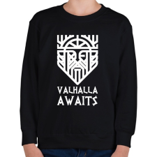 PRINTFASHION Vikings Valhalla - Gyerek pulóver - Fekete gyerek pulóver, kardigán
