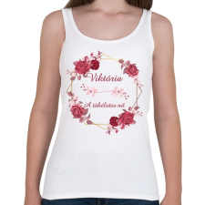 PRINTFASHION Viktória - Női atléta - Fehér női trikó