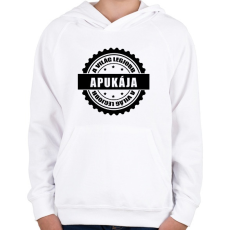 PRINTFASHION Világ legjobb apukája - Gyerek kapucnis pulóver - Fehér