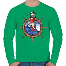 PRINTFASHION Világító torony  - Férfi pulóver - Zöld férfi pulóver, kardigán