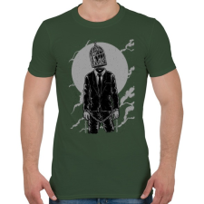 PRINTFASHION Világketrec - Férfi póló - Katonazöld férfi póló