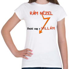 PRINTFASHION VILLÁM - Női póló - Fehér női póló