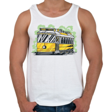 PRINTFASHION Villamos - Férfi atléta - Fehér atléta, trikó