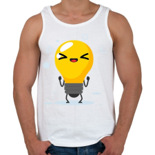 PRINTFASHION Villanykörte - Férfi atléta - Fehér atléta, trikó