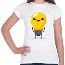 PRINTFASHION Villanykörte - Női póló - Fehér