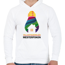 PRINTFASHION Villanyszerelés mesterfokon - Férfi kapucnis pulóver - Fehér női pulóver, kardigán