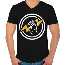 PRINTFASHION Villanyszerelő 5 - Férfi V-nyakú póló - Fekete