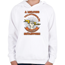 PRINTFASHION Villanyszerelő július - Gyerek kapucnis pulóver - Fehér gyerek pulóver, kardigán