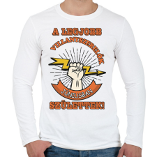 PRINTFASHION Villanyszerelő június - Férfi hosszú ujjú póló - Fehér férfi póló