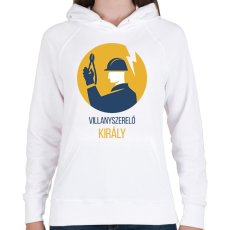 PRINTFASHION Villanyszerelő király - Női kapucnis pulóver - Fehér