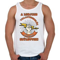 PRINTFASHION Villanyszerelő május - Férfi atléta - Fehér