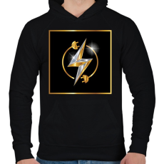 PRINTFASHION Villanyszerelő minta - Férfi kapucnis pulóver - Fekete