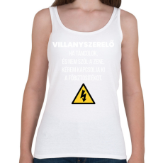 PRINTFASHION Villanyszerelő póló - Női atléta - Fehér