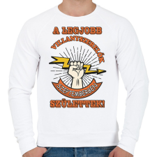 PRINTFASHION Villanyszerelő szeptember - Férfi pulóver - Fehér férfi pulóver, kardigán